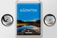 Blechschild Reise 30x40cm Kärnten See Österreich Sonnenaufgang