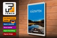 Blechschild Reise 30x40cm Kärnten See Österreich Sonnenaufgang