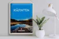 Blechschild Reise 30x40cm Kärnten See Österreich Sonnenaufgang