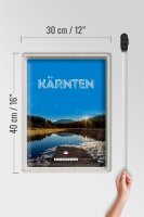 Blechschild Reise 30x40cm Kärnten See Österreich Sonnenaufgang