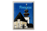 Blechschild Reise 30x40cm Pongau Österreich Kirche...