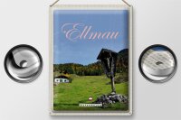 Blechschild Reise 30x40cm Ellmau Österreich Weide Natur Jesus