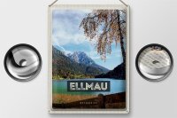 Blechschild Reise 30x40cm Ellmau Österreich Berge See Natur