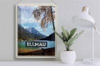 Blechschild Reise 30x40cm Ellmau Österreich Berge See Natur