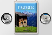 Blechschild Reise 30x40cm Finkenberg Natur Haus Berg wandern