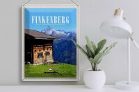 Blechschild Reise 30x40cm Finkenberg Natur Haus Berg wandern