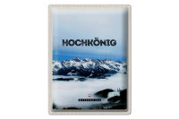 Blechschild Reise 30x40cm Ausblick auf Hochkönig Berge Winter