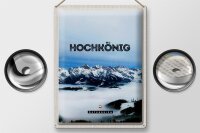Blechschild Reise 30x40cm Ausblick auf Hochkönig Berge Winter