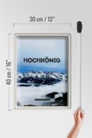 Blechschild Reise 30x40cm Ausblick auf Hochkönig Berge Winter