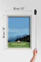 Blechschild Reise 30x40cm Hohe Munde Leutasch Wälder Österreich