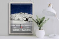 Blechschild Reise 30x40cm Hohe Tauern Skitour Wanderung Schnee