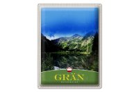 Blechschild Reise 30x40cm Grän Österreich Wälder See Natur Berg