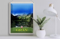 Blechschild Reise 30x40cm Grän Österreich Wälder See Natur Berg