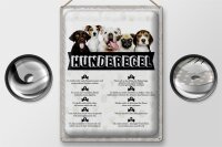 Blechschild Spruch 30x40cm Hunderegel lass mich raus Geschenk