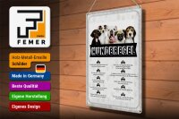 Blechschild Spruch 30x40cm Hunderegel lass mich raus Geschenk