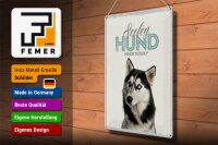 Blechschild Tiere 30x40cm Seelen Hund mein Husky Schild