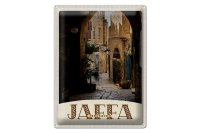 Blechschild Reise 30x40cm Jaffa Jerusalem Israel Stadt Weg