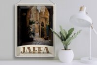 Blechschild Reise 30x40cm Jaffa Jerusalem Israel Stadt Weg