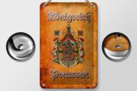 Blechschild Spruch 12x18cm Königreich Preussen Wappen Wanddeko