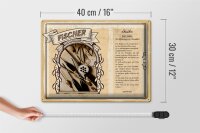 Blechschild Berufe 40x30cm Fischer Rutengeber wertvollen Fang
