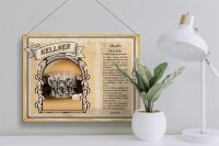 Blechschild Berufe 40x30cm Kellner Getränke Speisen Service