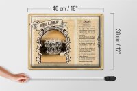Blechschild Berufe 40x30cm Kellner Getränke Speisen Service