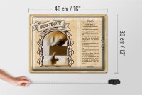 Blechschild Berufe 40x30cm Postbote Orientierungssinn Gebiet