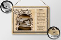 Blechschild Berufe 40x30cm Professor Optimist Wissen Mensch