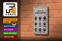 Blechschild Spruch 12x18cm Lexikon Tierpfotenabdrücke Tiere