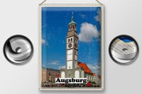 Blechschild Städte Augsburg Deutschland Perlachturm 30x40cm