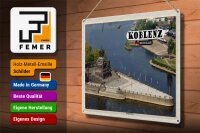 Blechschild Städte Koblenz Deutsches Eck Kurztrip 40x30cm