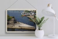 Blechschild Städte Koblenz Deutsches Eck Kurztrip 40x30cm