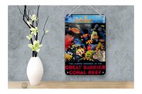 Blechschild Spruch 12x18cm creat barrier coral reef