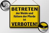 Blechschild Warnschild 40x30cm Betreten der Weide verboten