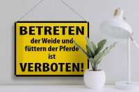 Blechschild Warnschild 40x30cm Betreten der Weide verboten