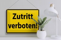 Blechschild Warnschild 40x30cm Zutritt Verboten