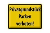 Blechschild Warnschild 40x30cm Privatgrundstück...
