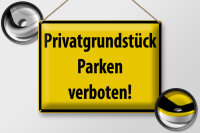 Blechschild Warnschild 40x30cm Privatgrundstück Parkverbot