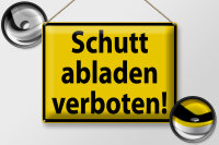 Blechschild Warnschild 40x30cm Schutt abladen verboten
