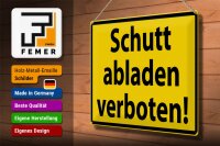 Blechschild Warnschild 40x30cm Schutt abladen verboten