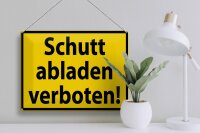 Blechschild Warnschild 40x30cm Schutt abladen verboten