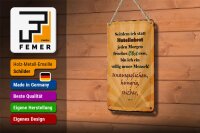 Blechschild Spruch 12x18cm statt Nutellabrot frisches Obst
