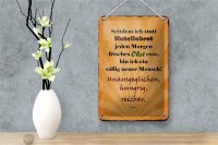 Blechschild Spruch 12x18cm statt Nutellabrot frisches Obst