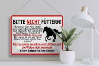 Blechschild Warnschild 40x30cm (Pferd) Bitte nicht füttern