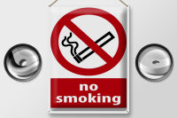 Blechschild Warnschild 30x40cm No Smoking