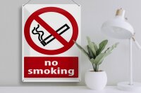 Blechschild Warnschild 30x40cm No Smoking