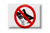Blechschild Warnschild 40x30cm Keine Tauben füttern
