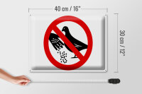 Blechschild Warnschild 40x30cm Keine Tauben füttern