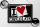 Blechschild Spruch 40x30cm I Love Chocolate (Herz)
