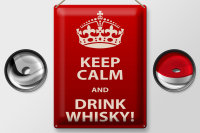 Blechschild Alkohol 30x40cm Keep Calm & Drink Whisky